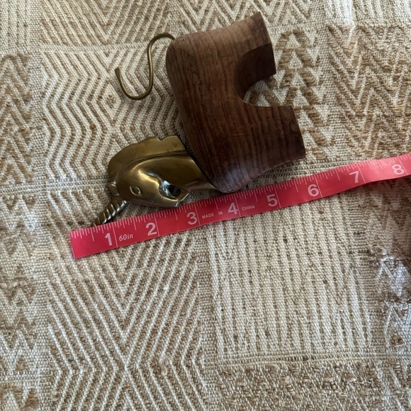 Vintage Brass and Wood Unicorn Figurine Boho Vibes - Picture 6 of 6